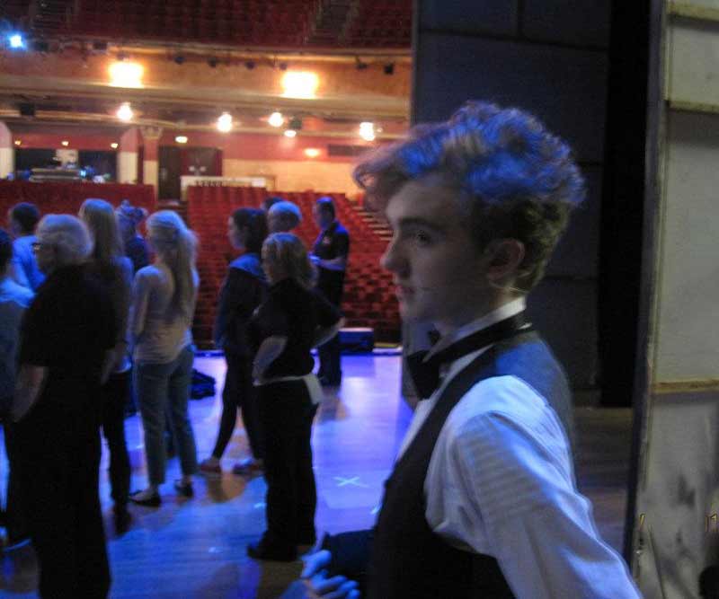 Cast warm up with Richard Irvine